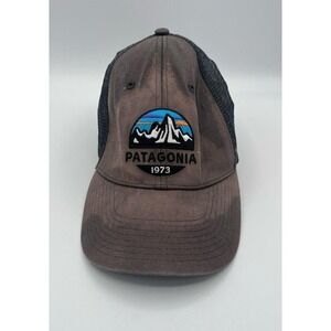 Patagonia Trucker Hat 1973 Logo Brown/Black Mesh Snapback Cap – NetPlus Recycled